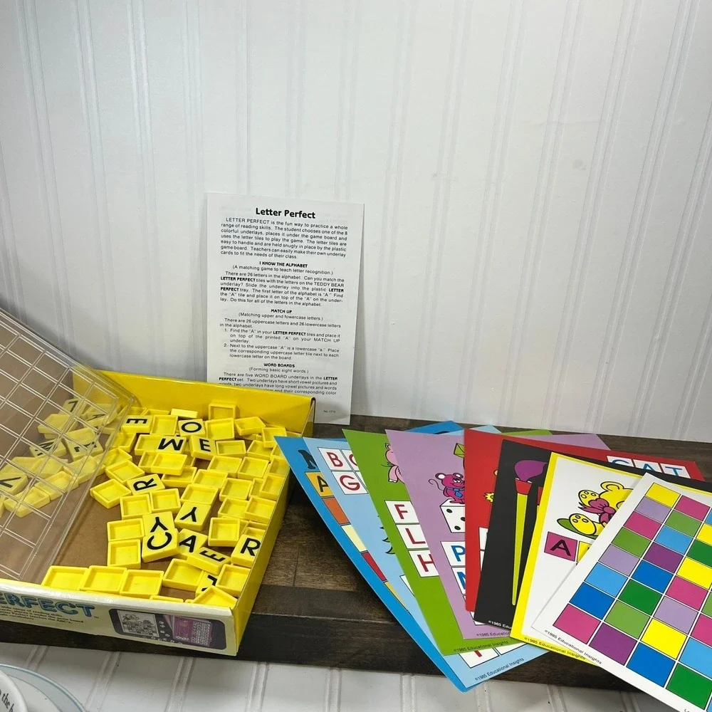 Vtg 1985 Letter Perfect Word Games in Box Educational Insights‎ Ages 4+ Complete